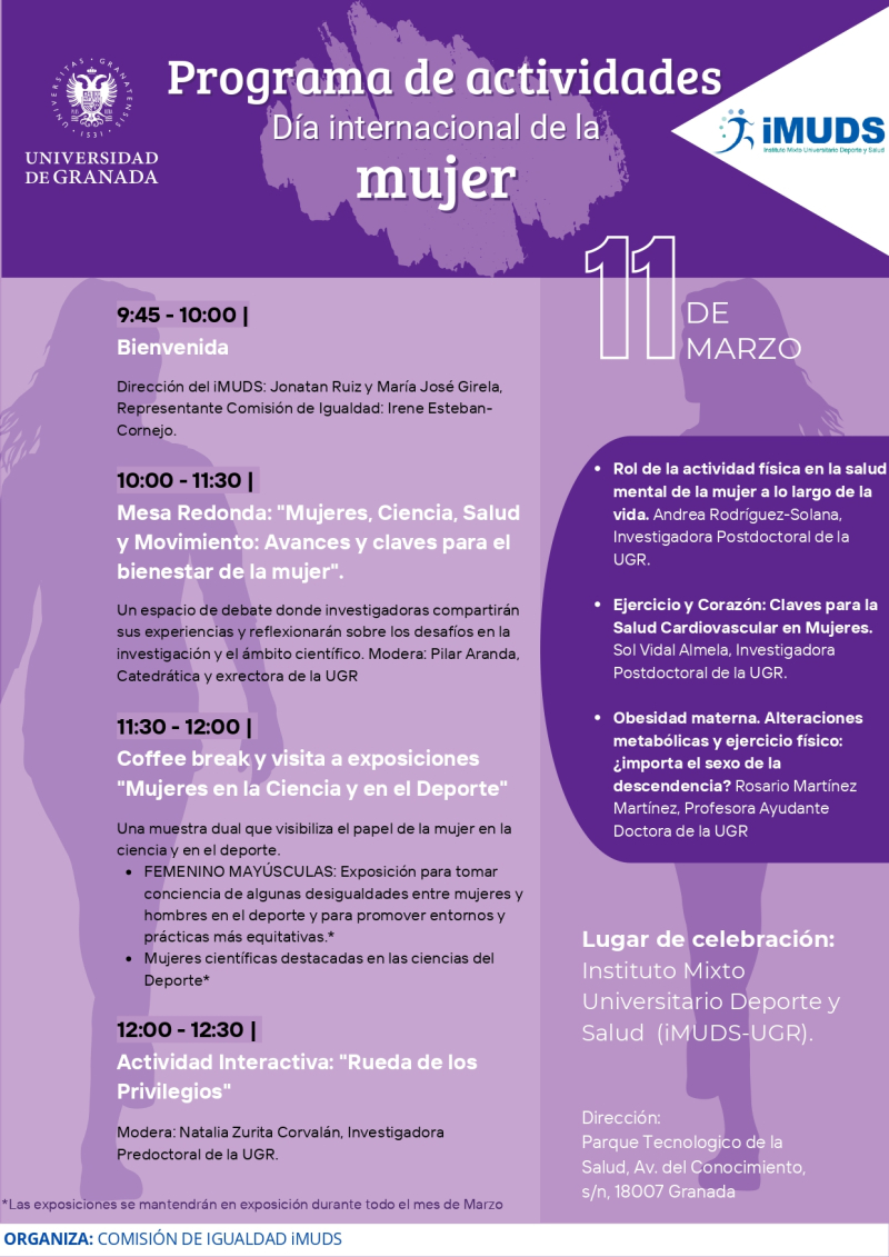 Programa de actividades día internacional de la mujer - iMUDS