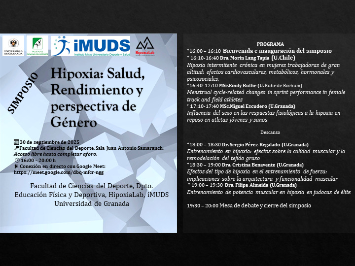 “Hipoxia: Salud, Rendimiento y perspectiva de Género” “Hipoxia: Salud, Rendimiento y perspectiva de Género”